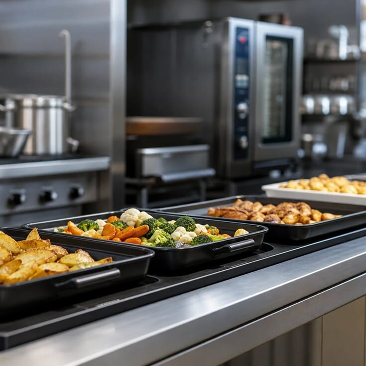 Varmeplate til storkjøkken – slik holder du maten serveringsklar