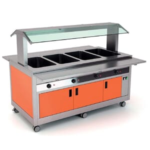 Varm barnebuffet m/ separate vannbad. 3/1GN. 1171x747x750 mm