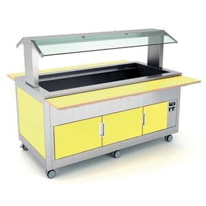 Varm barnebuffet. 4x1/1GN. Mål: 1496x747x750mm. Mange farger