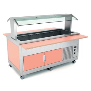 Kjølt barnebuffet. 5x1/1GN. Mål: 1821x747x750mm. Ventilert.