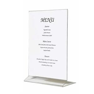Menyholder. Plexiglass. For A4-ark.