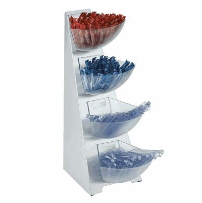 99911446 Rack med 4 plastboller. Rustfritt stål. 50x50x18 cm. 99911446.jpg