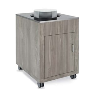 Tallerkendispenser til buffet. 50x tallerkner Ø28-33 cm