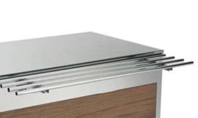 BUF 7-E3 Hylle langside rustfritt stål brettbane buffet buffetvogn salatdisk salatbar varm kald Rocam Scheie storkjøkken Heko.jpg