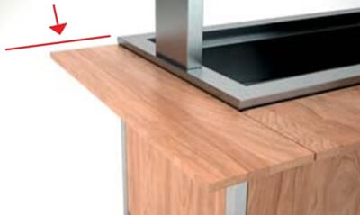 BUF 9-C Kort hylle for buffet inntil vegg laminat scheie storkjøkken rocam 9.jpg