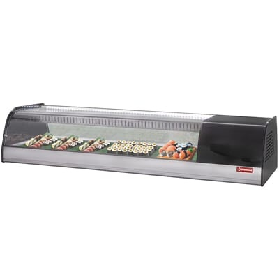 TR8-SH/R6 TR6-SH-R6 - Kjøledisplay for Sushi. T° -1°+4°.  Mål.1380 x 415 x 270mm. Scheie Storkjøkken. Diamond..jpg