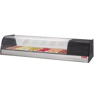 Kjøledisplay for Tapas. T° +2°+8°.  Mål:1380 x 415 x 270mm.