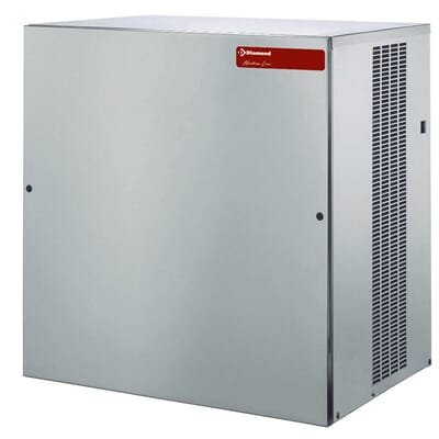 ICEV900A Ismaskin 400 kg flat isluftkjølt storkjøkken Diamond ICE900A.jpg