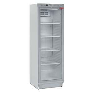 Kjøleskap med glassdør. Hvit. 380 L. Mål: 59x60xh184cm.