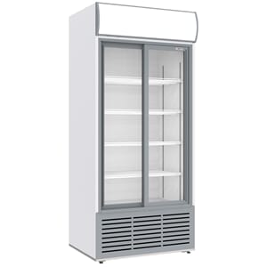 Kjøleskap m/skyvedører, lysskilt. 783L. Mål.880x715x2009mm.