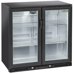 Ventilert "back bar" flaskekjøler, 2 svingdør. L90 B52 H90cm