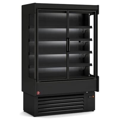 NIA12/B5-7-PV Kjølereol med dører hyllekjøler svart sort storkjøkken Diamond Scheie NIAGARA.jpg