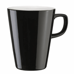 Kaffekrus i porselen. Sort. 22 cl. Konisk. EHG.