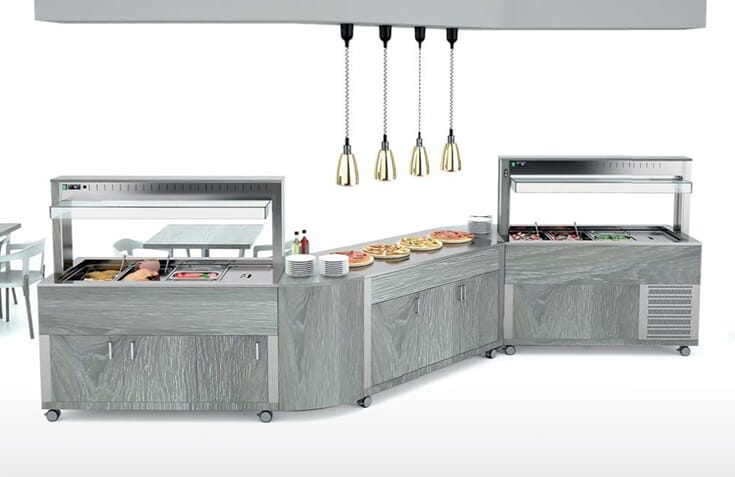 Athena buffetserie - Salatbar, varmbuffet og nøytrale moduler
