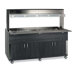 Buffet med vannbad & halogenlamper. 5/1-GN. 1824x747xh1515mm
