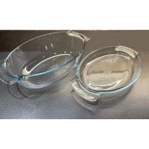 Glass - Ildfast form m / lokk oval