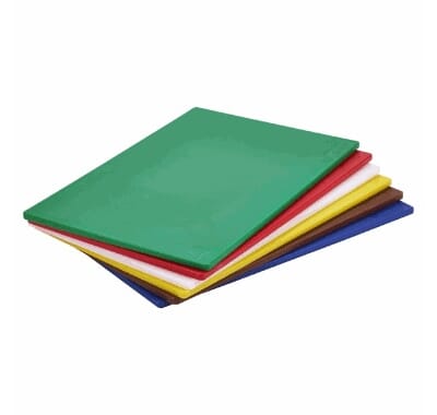 136006 Skjærebrett rødt blått grønt gult hvitt forskjellige farger PE 45x30x1,2 cm kjøkkenutstyr storkjøkken.jpg