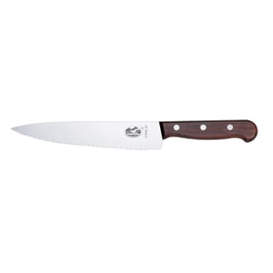 Victorinox kokkekniv m/riller, 25cm knivblad. Mapel wood.