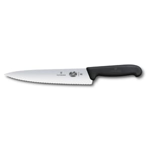 Victorinox kokkekniv m/riller, 25cm knivblad. Fibrox skaft.