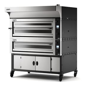 Multibake kombinert bakeri- og pizzaovn.