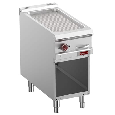 PRA4-N Ribbet flatgrill gulvmodell elektrisk åpent underskap E9-PRA4-N.jpg