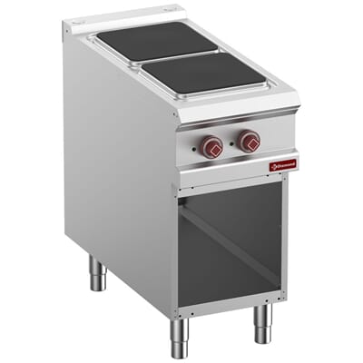 E9/2PQA4 Kokebord med 2 plater 300x300 mm 400x900x850 mm storkjøkken diamond  scheie E9-2PQA4.jpg