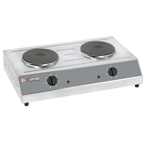 Koketopp (elektrisk) 2x Ø19cm. 1,5kW. Mål:650x400xh155mm.
