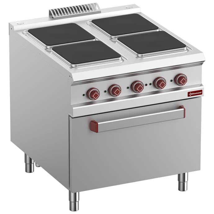E9/4PQF8 Komfyr for storkjøkken 4 plater 2 GN ovn 800x900xh850 mm E9-4PQF8-N.jpg