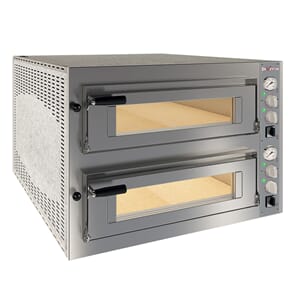 Pizzaovn, 2x 6 pizza Ø35cm. Innvendig mål:700x1050x150mm.