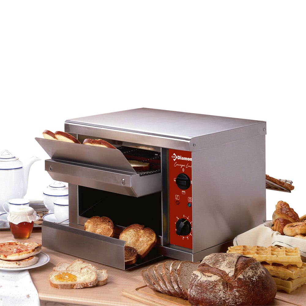 Beltetoaster for 300 til 540 toast pr. time. - SCHEIE & CO AS