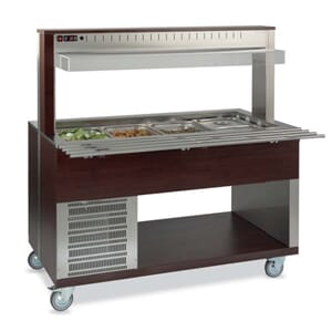 Buffet med kjølebrønn.4GN. El. hev/senkbar overdel. Statisk.