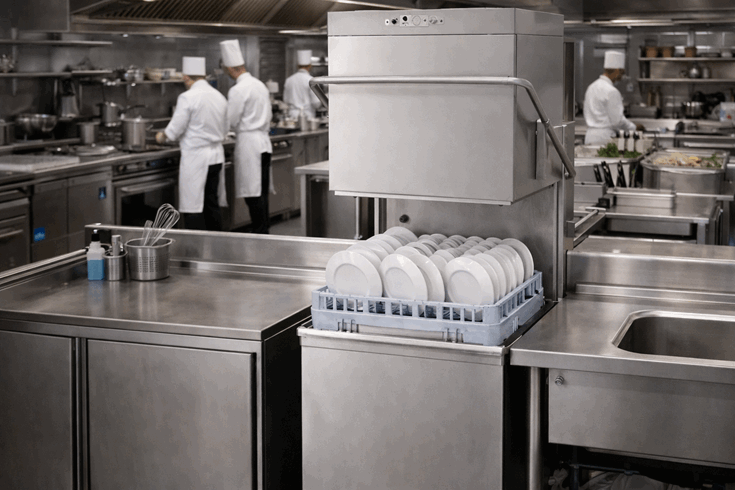 Hetteoppvaskmaskin gir raskere flyt i travle kjøkken