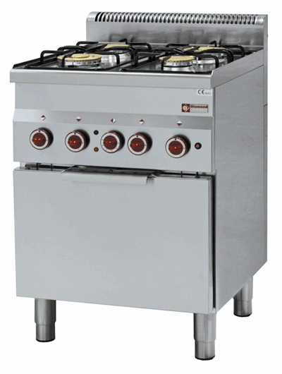 G60/4BFEV6 Storkjøkken gass komfyr konveksjonsovn G60-4BFEV6.png