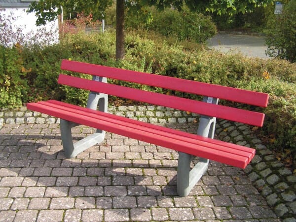 Parkbenk med rygg. Tivoli 2 r&oslash;d Tivolir&oslash;d1.jpg