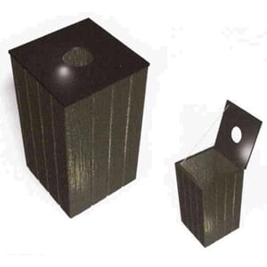 Søppelspann i resirkulert plast. Farge: GRØNN. Mål:45x45x81h